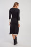 JOSIE TWO-TONE V-NECK KNIT MIDI DRESS