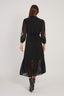 LONG EMBROIDERED DRESS WITH VELVET DETAILS VERA