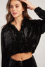 HANNAH SHORT VELVET SHIRT
