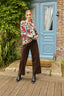 CADETTE ROUND NECK JACQUARD KNIT SWEATER