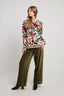 CADETTE ROUND NECK JACQUARD KNIT SWEATER