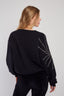 FINE KNIT SWEATER WITH CALENZANA GRAPHIC STRASS