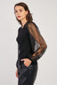 LIGHTWEIGHT SWEATER WITH TRANSPARENT PUFF SLEEVES CARACAS