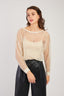 CARINE LONG SLEEVED TRANSPARENT STRIPED SWEATER