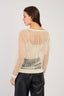 CARINE LONG SLEEVED TRANSPARENT STRIPED SWEATER