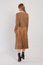 GALLY HOUNDSTOOTH PRINT PLEATED SKIRT