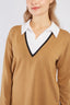 AGRIPPINE V-NECK SHIRT SWEATER