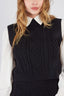 ALBERTA SLEEVELESS SWEATER WITH INTEGRATED SHIRT