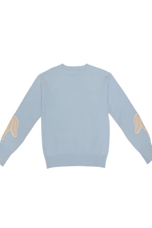 ALBINA SWEATER WITH EMBROIDERED FLORAL PATCH