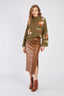 JACINTH FAUX LEATHER MIDI SKIRT