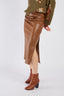 JACINTH FAUX LEATHER MIDI SKIRT