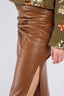 JACINTH FAUX LEATHER MIDI SKIRT