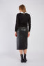 JACINTH FAUX LEATHER MIDI SKIRT