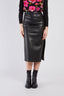 JACINTH FAUX LEATHER MIDI SKIRT