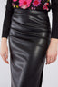 JACINTH FAUX LEATHER MIDI SKIRT