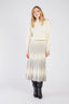 LONG PLEATED JEANETTE KNIT SKIRT