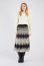 LONG PLEATED JEANETTE KNIT SKIRT