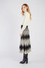 LONG PLEATED JEANETTE KNIT SKIRT