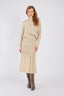 JUDITH PLEATED KNIT MID-LENGTH SKIRT