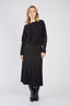 JUDITH PLEATED KNIT MID-LENGTH SKIRT