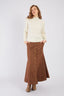 JULIANE LONG SUEDE-EFFECT SKIRT