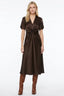 DERHY ANGELIQUE DRAPED SATIN DRESS