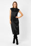 DERHY ANITA DRAPED SATIN DRESS