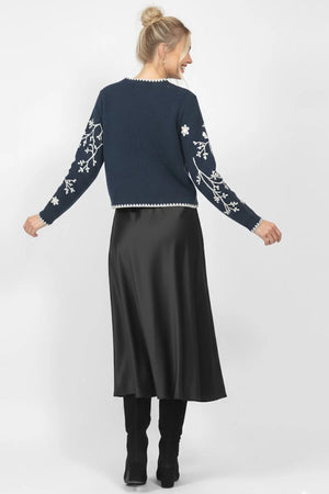 DERHY ELIANE EMBROIDERED KNIT VEST
