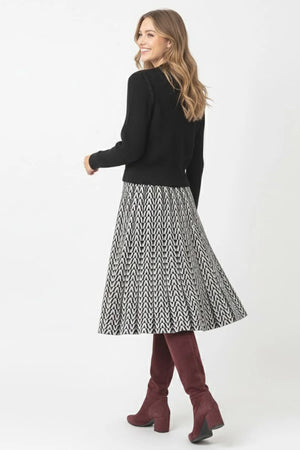 DERHY IDEAL PLEATED MIDI KNIT SKIRT