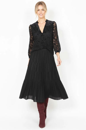 DERHY INGEBORG PLAIN MIDI SKIRT
