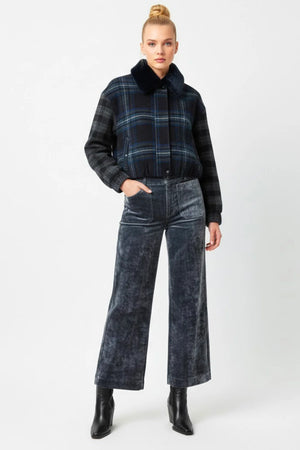 DERHY COFLAURIANE STRAIGHT-LEG VELVET TROUSERS
