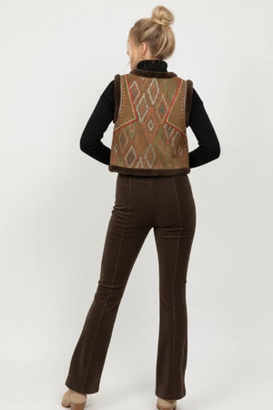 DERHY COFJORD VELVET FLARED TROUSERS