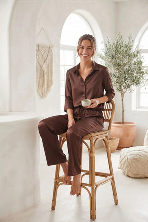 DERHY CAPUCINE SATIN TROUSERS