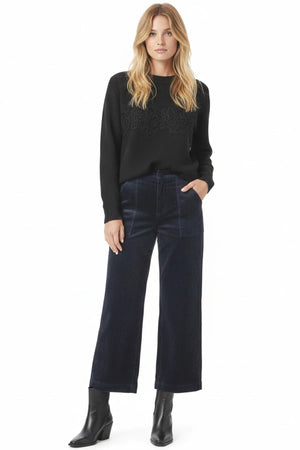 DERHY CINDY STRAIGHT-LEG VELVET TROUSERS