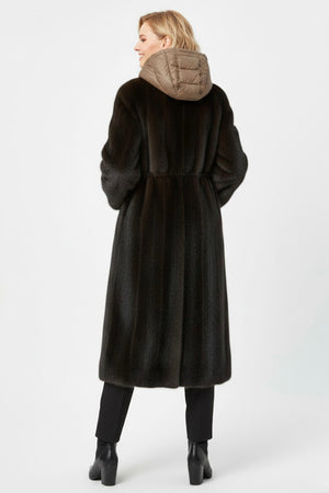 DERHY GABRIELLE LONG FAUX FUR COAT