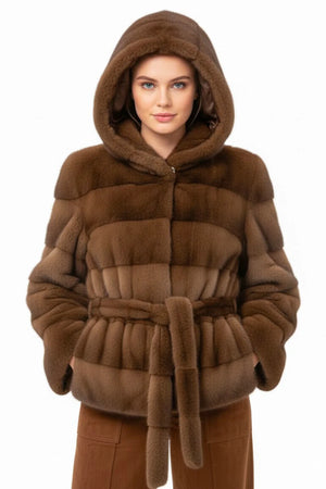 DERHY GAIA FAUX FUR HOODED JACKET