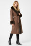 DERHY GALICE LONG FAUX FUR COAT