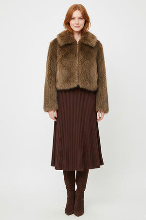 DERHY GAMZE SHORT FAUX FUR JACKET