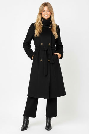 DERHY GAZIANA PLAIN MID-LENGTH COAT