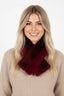 DERHY HEATHER FAUX FUR CROSSOVER SCARF