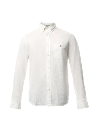 REGULAR SOLID SEERSUCKER SHIRT