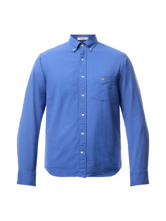 REGULAR SOLID SEERSUCKER SHIRT