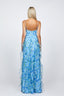 RIESA PLUNGING ORGANZA FRILL GOWN