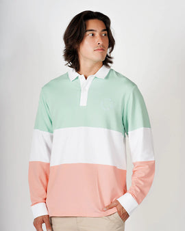 EUBI COLORBLOCK BAMBOO RUGBY SHIRT