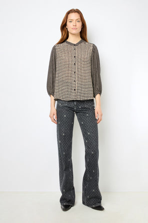 SHIRT WITH A MIX OF DOTS - NARIN