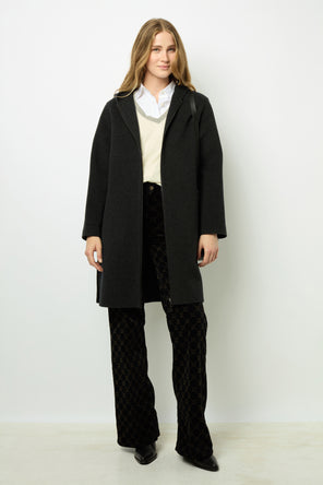 HOODED WOOL COAT - LANDIE