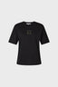SHORT SLEEVE T-SHIRT WITH STUDDED LOGO - ANOUCHE