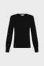 FINE-RIBBED BLACK SWEATER - JEANNE