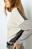 COLOR BLOCK CASHMERE V-NECK SWEATER - JALYA