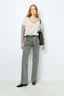 COLOR BLOCK CASHMERE V-NECK SWEATER - JALYA